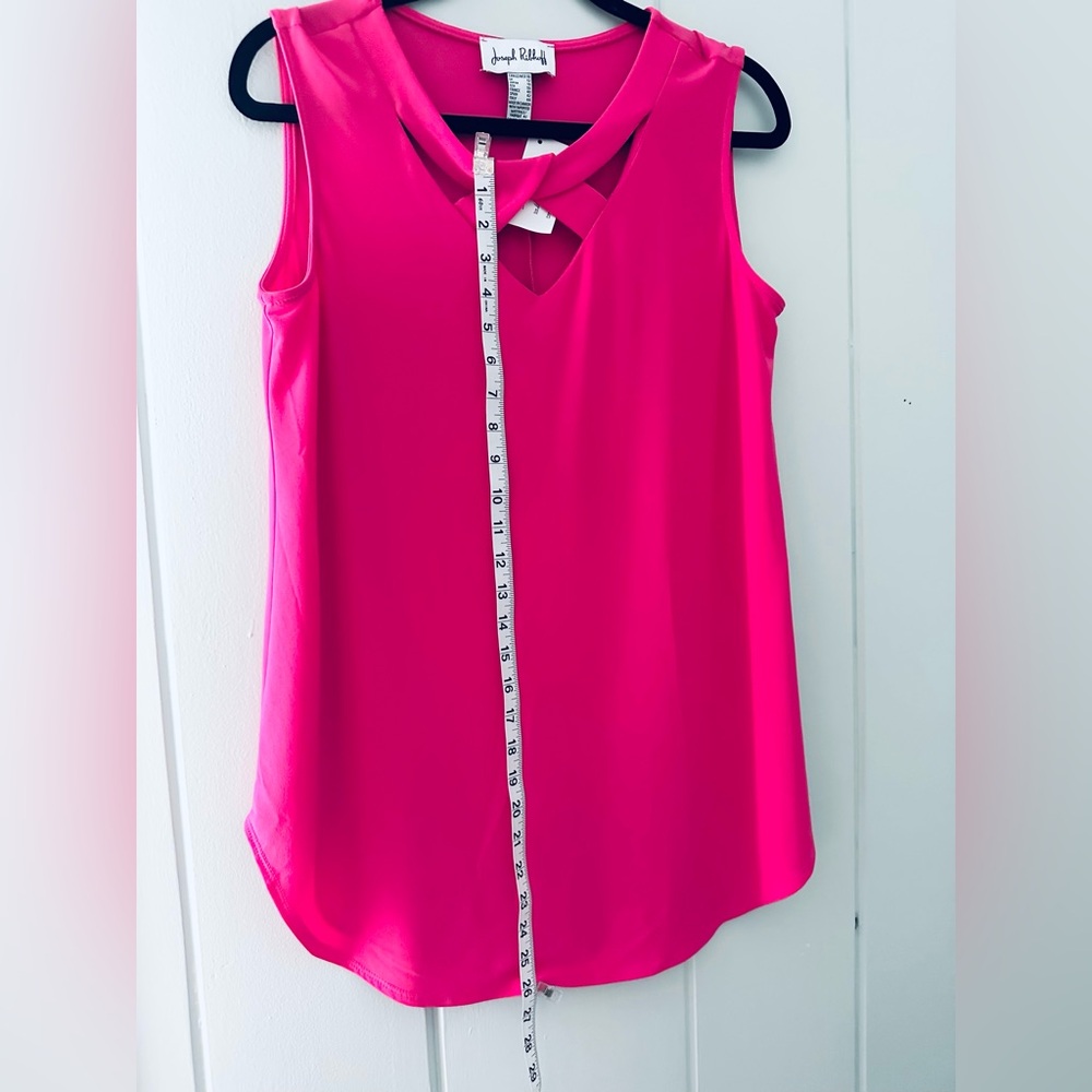 NWT Joseph Ribkoff Bright Fuchsia Sleeveless Blouse / 10 - Picture 3 of 8